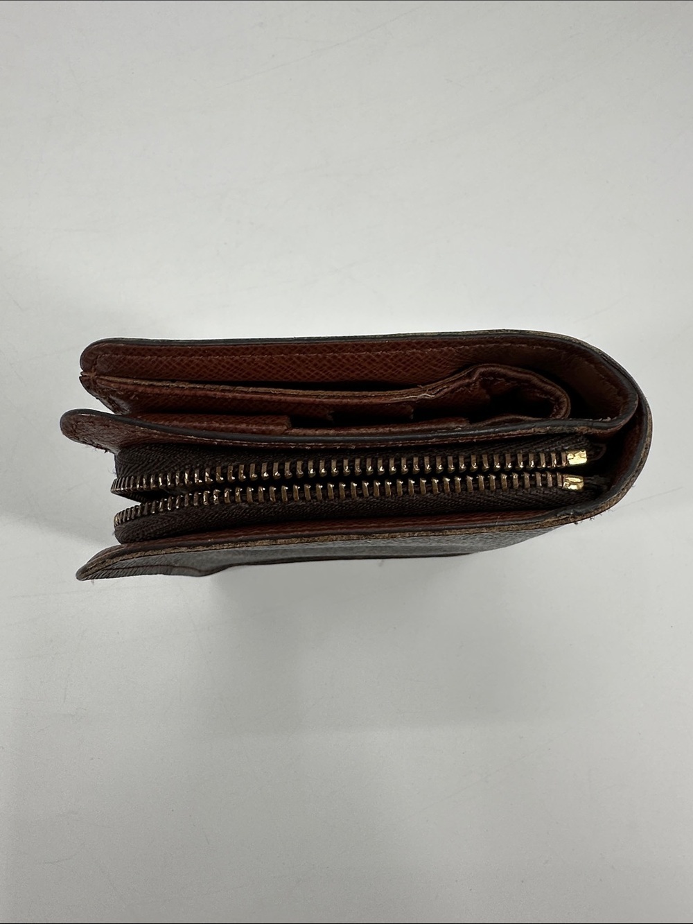 Authentic vintage Louis Vuitton Monogram Compact Wallet - Dark Brown - Picture 4 of 10